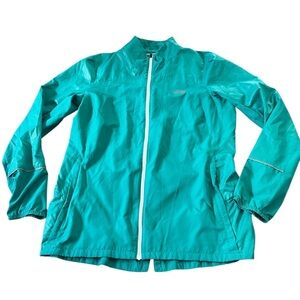 The North Face Womens Teal Running Windbreaker Jacket Size Large